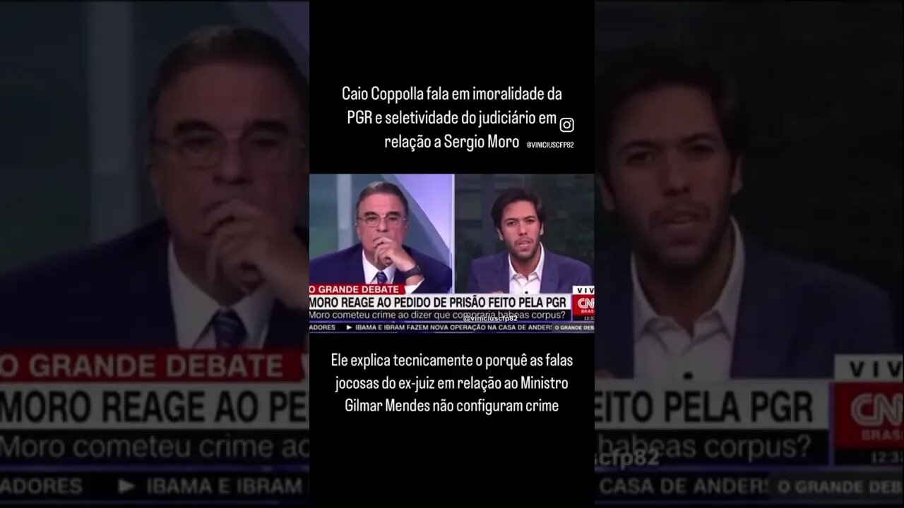 Caio Coppolla fala em imoralidade da PGR e seletividade do judiciário em relação a Sergio Moro P1