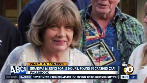 Grandma survives after rollover into ravine