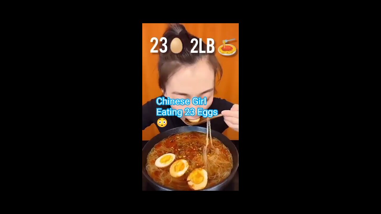 Chinese Girl Eating 23 Eggs 😳