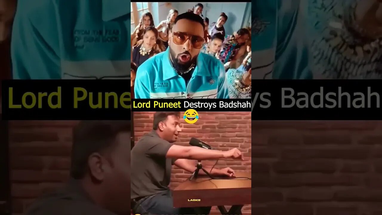 Lord Punit destroyed Baadshah in seconds 🤣 | #lordpuneet #badshah #honeysingh #ytshorts