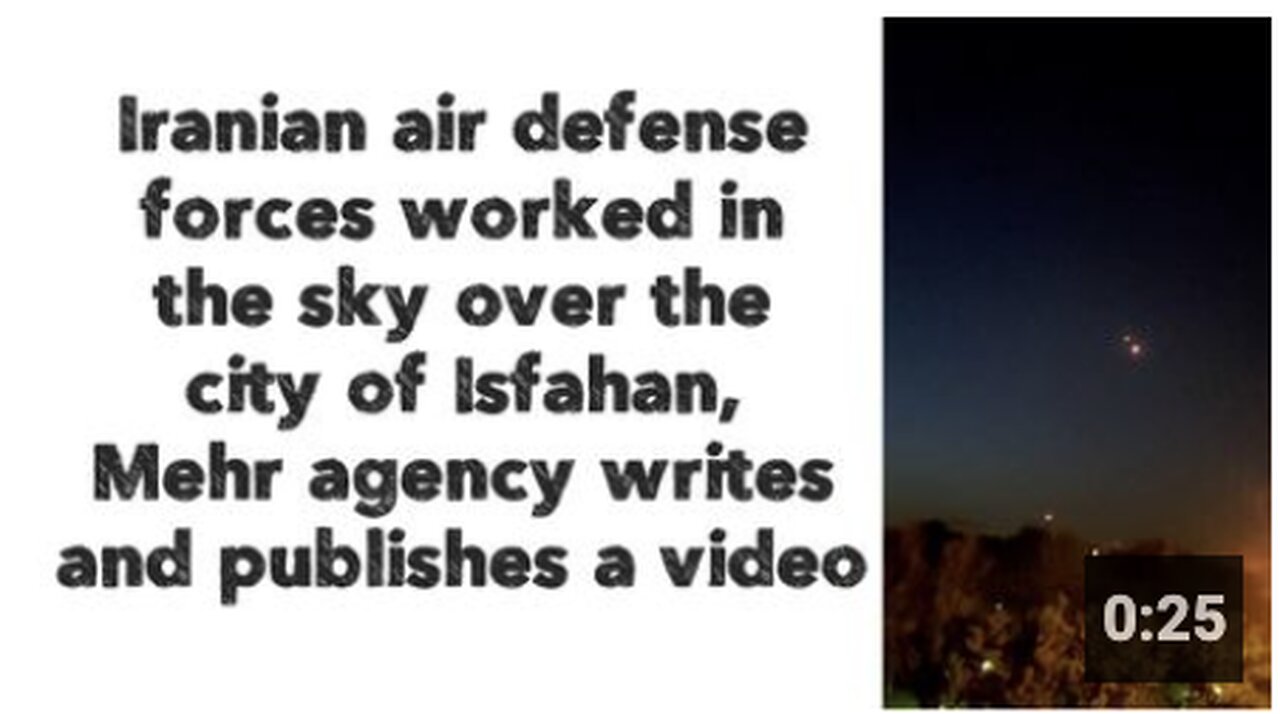 🇮🇷🇮🇱 Iranian air defense forces worked in the sky over the city of Isfahan