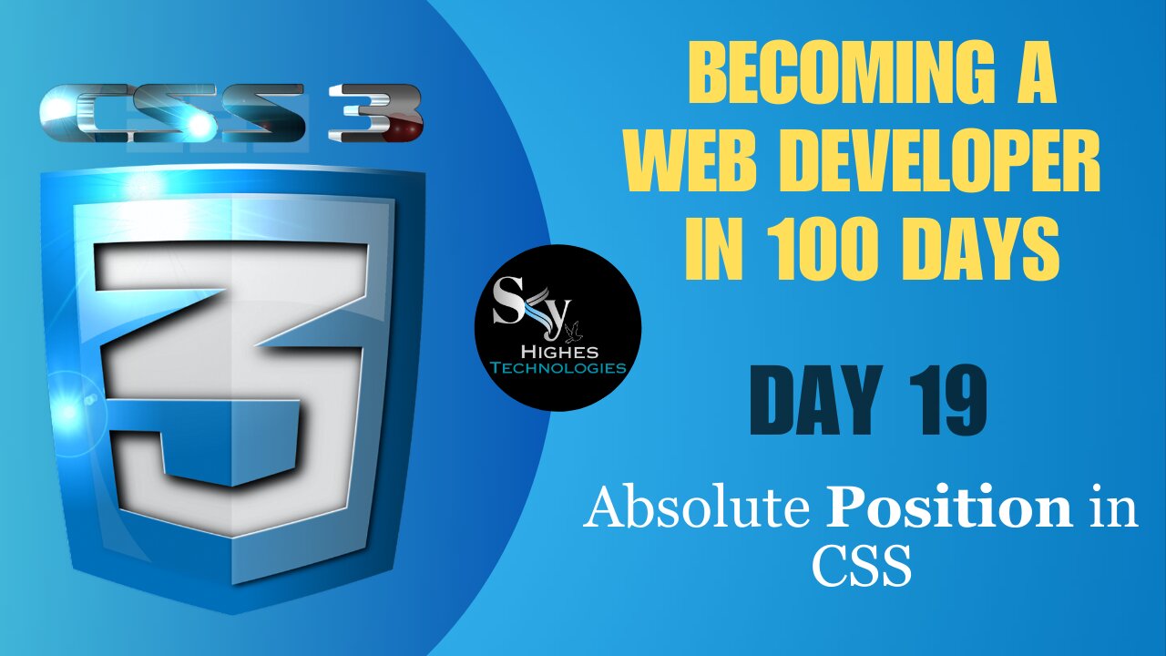 Learn CSS - Absolute Position in CSS | Day 19 |