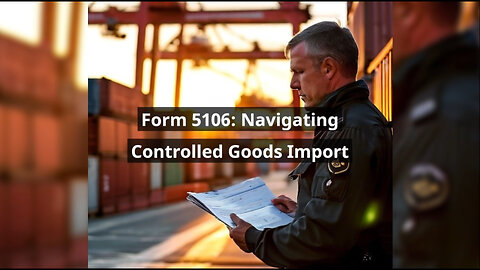 Mastering Form 5106: Importing Controlled Substances and Regulated Goods