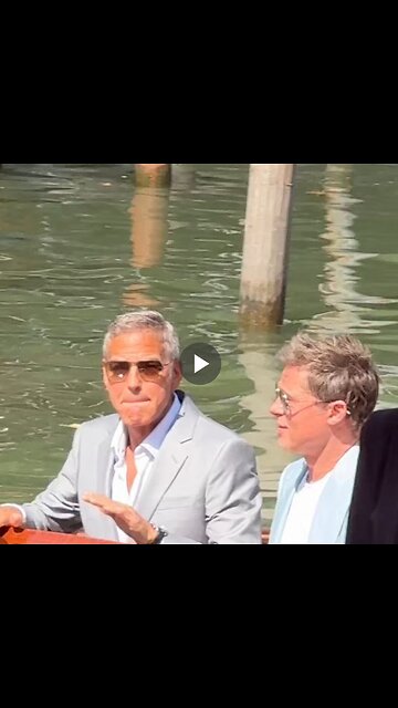 Venice, Italy - Brad Pitt and George Clooney