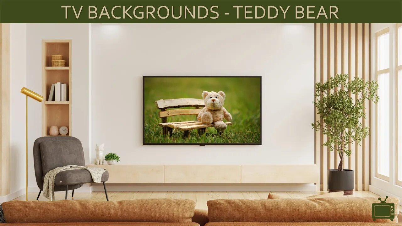 TV Background Teddy Bear Screensaver TV Art Single Slide / No Sound