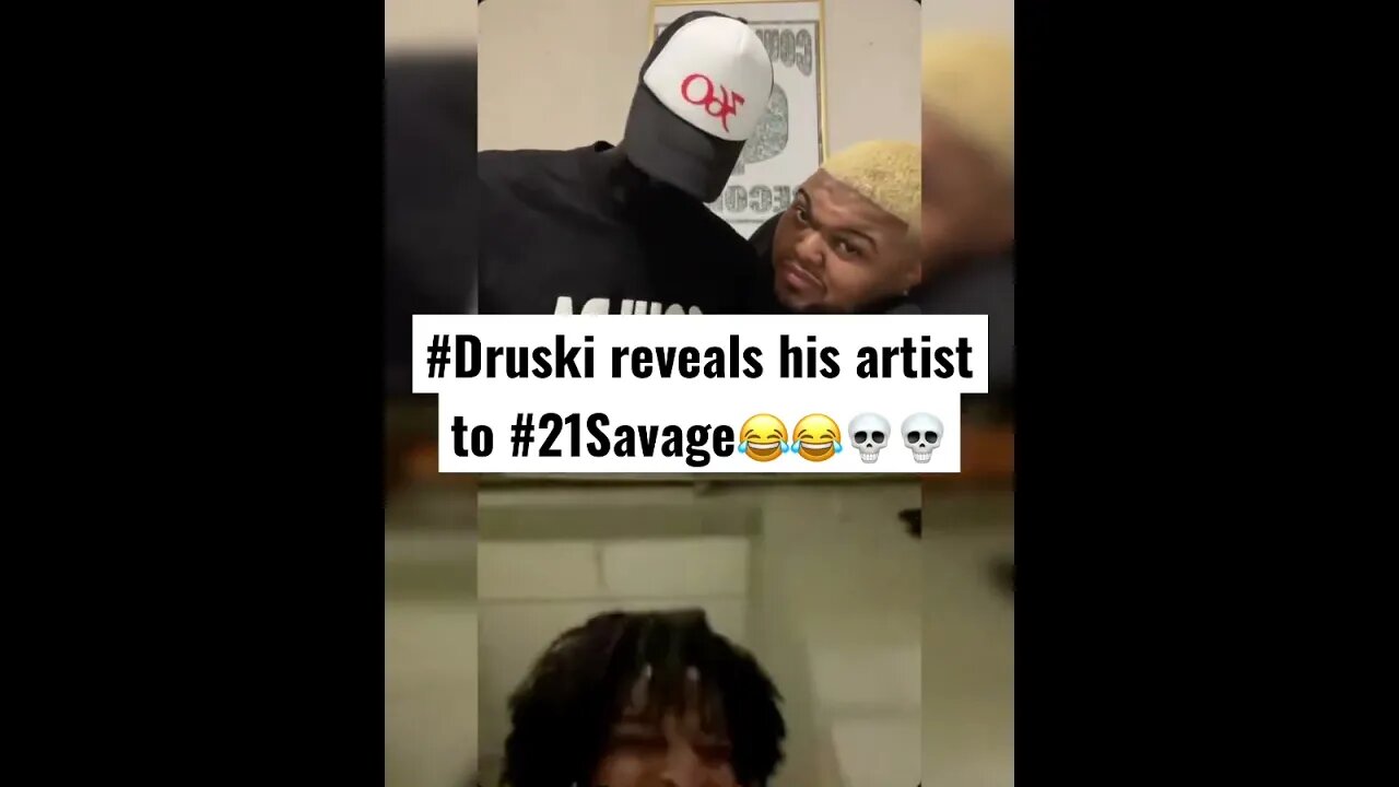 #Druski shows off his artist to #21savage. #couldabeenrecords