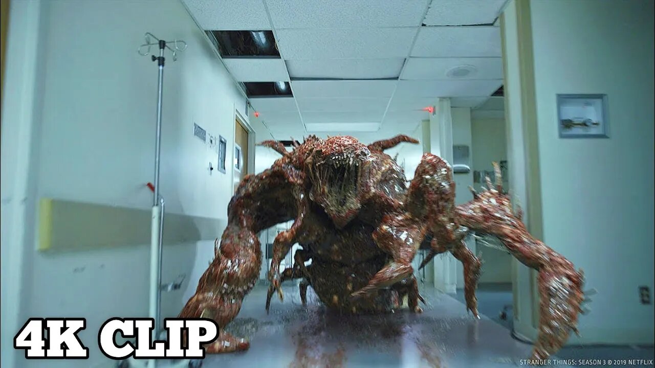 Monster Attack in Hospital - Stranger Things S03 - Netflix web series