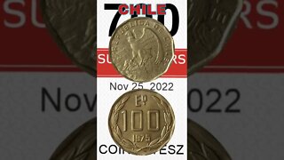 Chile 100 Escudos 1975.#shorts #coinnotesz #viral