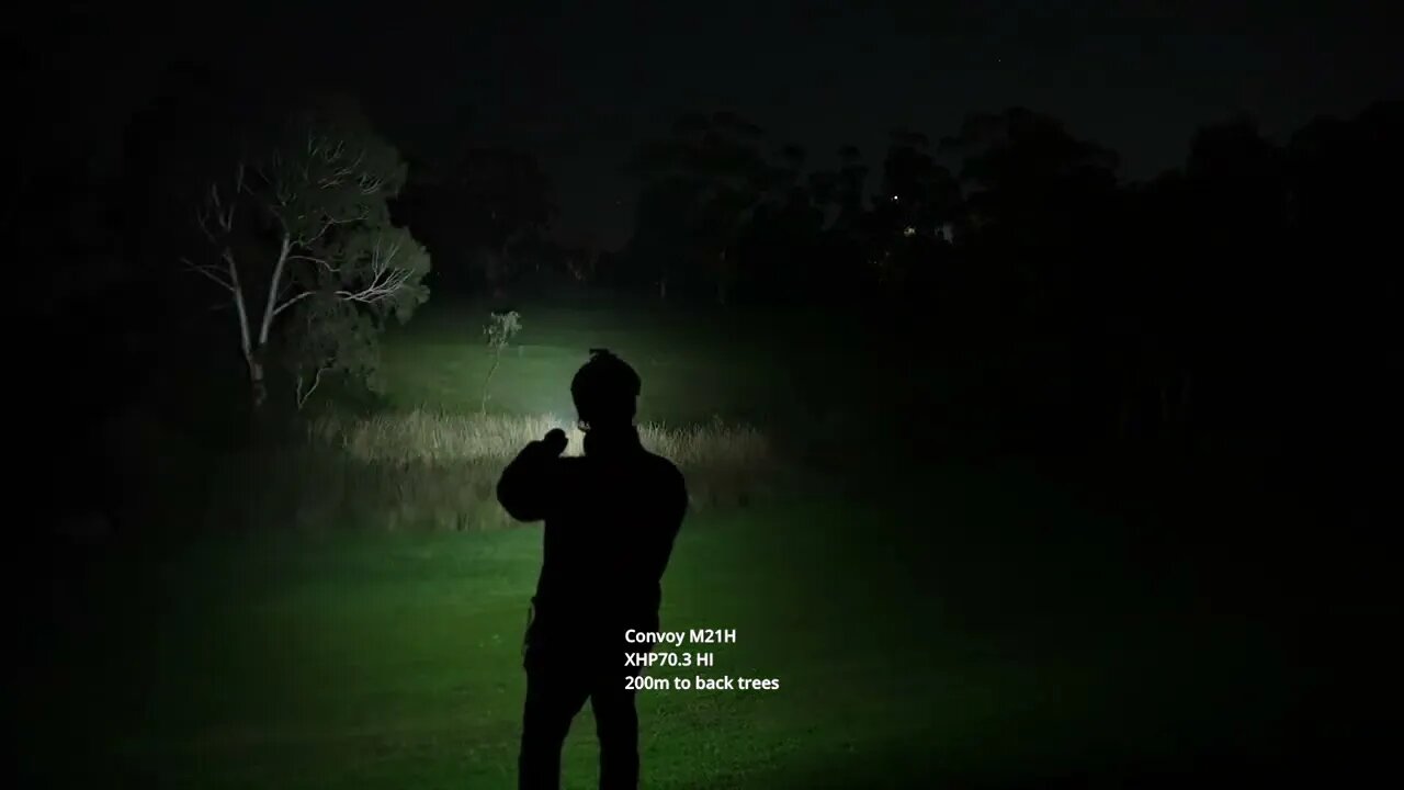 Convoy M21H (XHP70.3 HI): various outdoor beamshot tests