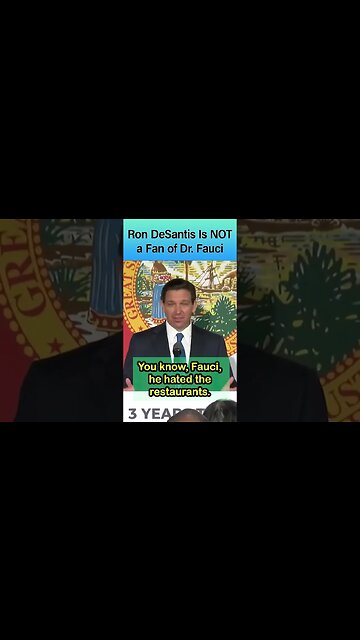 Ron DeSantis Is NOT a Fan of Fauci