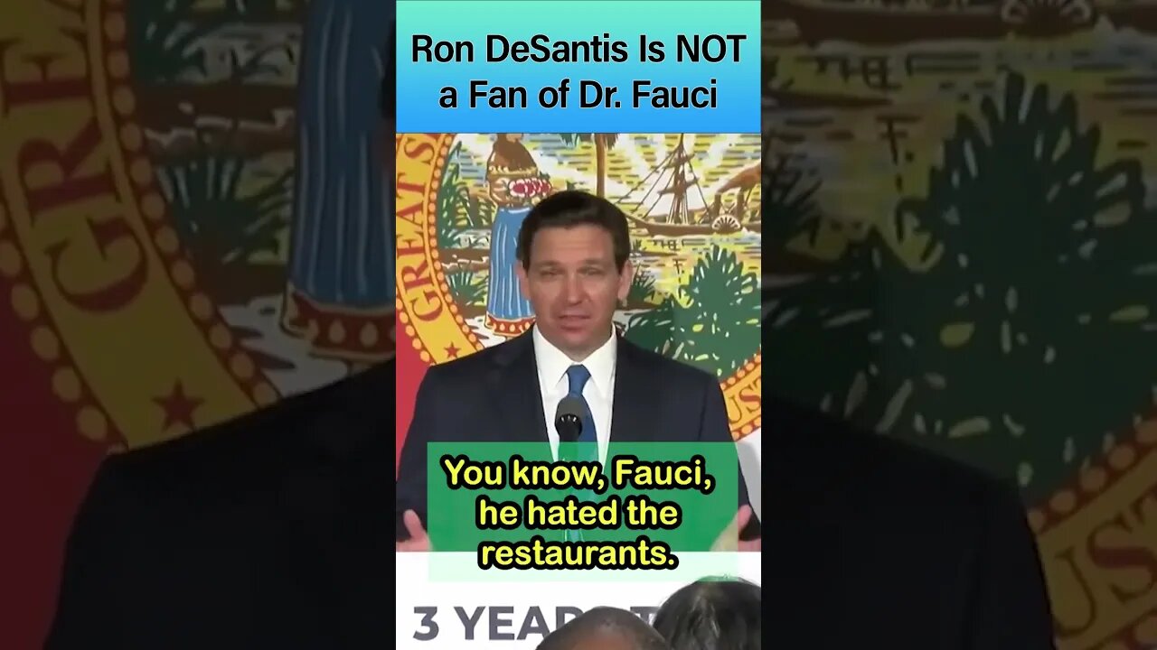 Ron DeSantis Is NOT a Fan of Fauci