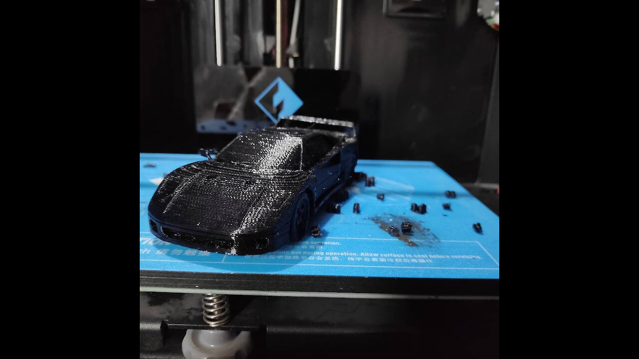 black ferrari f40 3d printed time lapse