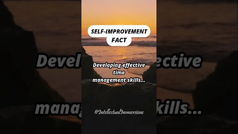 Self-Improvement Fact. #shorts #subscribe #timemanagement #productivity #personalgrowth