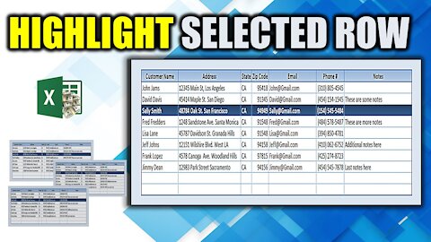 Use this SIMPLE TRICK to Highlight a Selected Row in Microsoft Excel