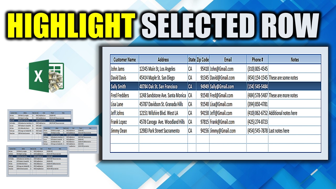 Use this SIMPLE TRICK to Highlight a Selected Row in Microsoft Excel