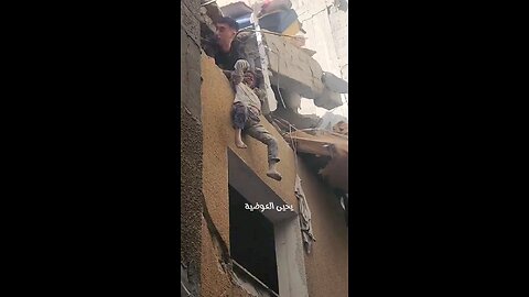 After more than 4 hours of searching, a girl was rescued from a house following an airstrike by the