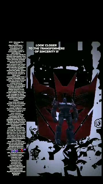 ▪︎LOOK CLOSER TO THE TRANSFORMERS OF SINCERITY▪︎