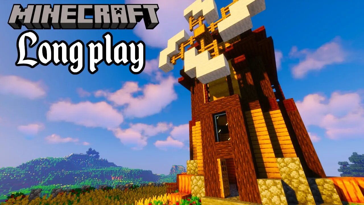 Minecraft Relaxing Longplay: Cozy Windmill and Peaceful Farming (No Commentary)