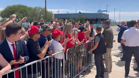 President Trump has arrived in Arizona. The next stop is at the US-Mexico border.