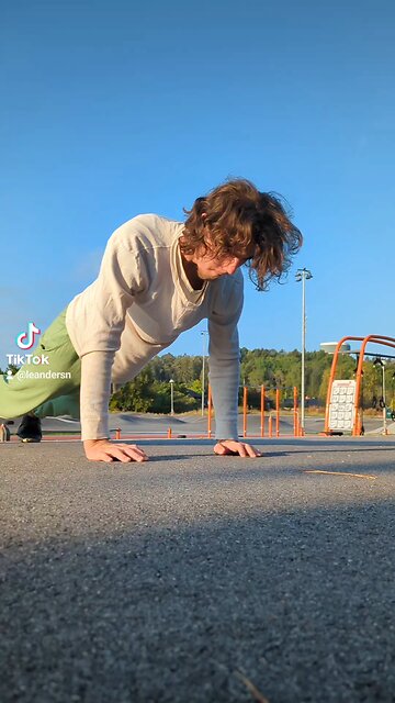 Doing spiderman pushups