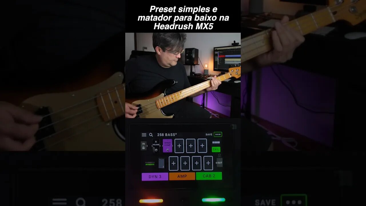 Preset de baixo na Headrush MX5. Vídeo completo no canal