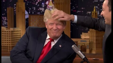 Trump Laughing: I'm looking at my hair there, oh, I don't like it, I'm going to comb my hair again