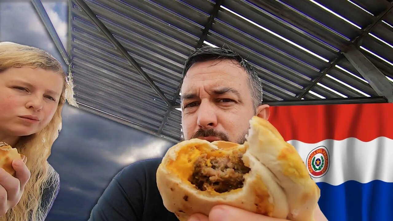 Paraguayan Cheeseburger Empanada in the Asunción rain 🇵🇾