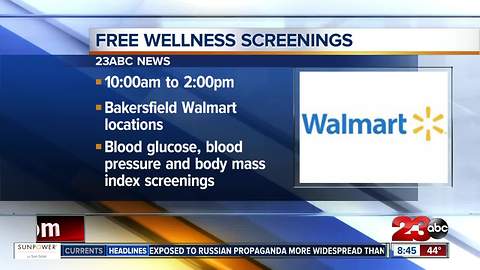 Walmart offers free health screenings on Saturday