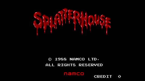 SplatterHouse Arcade Game, Namco 1988, playthrough