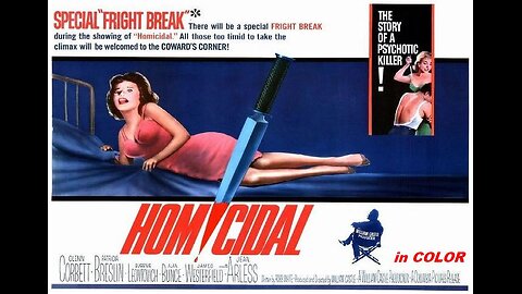 HOMICIDAL 1961 in COLOR Psychotic Killer Commits Brutal Murders in Small Town FULL MOVIE