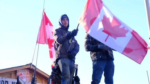 CANADA FOOTAGE OTTAWA FREEDOM CONVOY VETERANS SPEECH