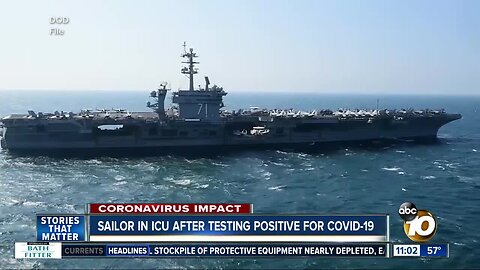 Sailor in ICU after testing positive for COVID-19