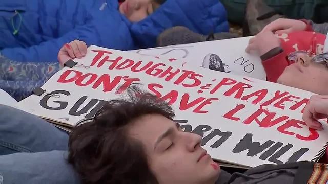 Students hold D.C. 'lie-in' to push for gun control