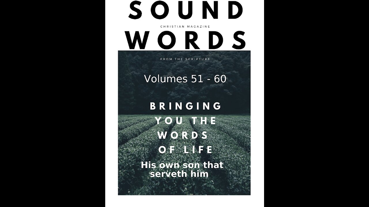 Sound Words, His own son that serveth him