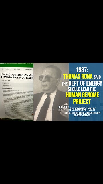 Thomas Rona said the Dept of Energy should lead Human Genome Project (1987) Q clearance Short