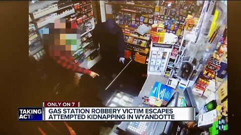 Police say clerk's quick thinking actions saved his own life during gas station robbery caught on video