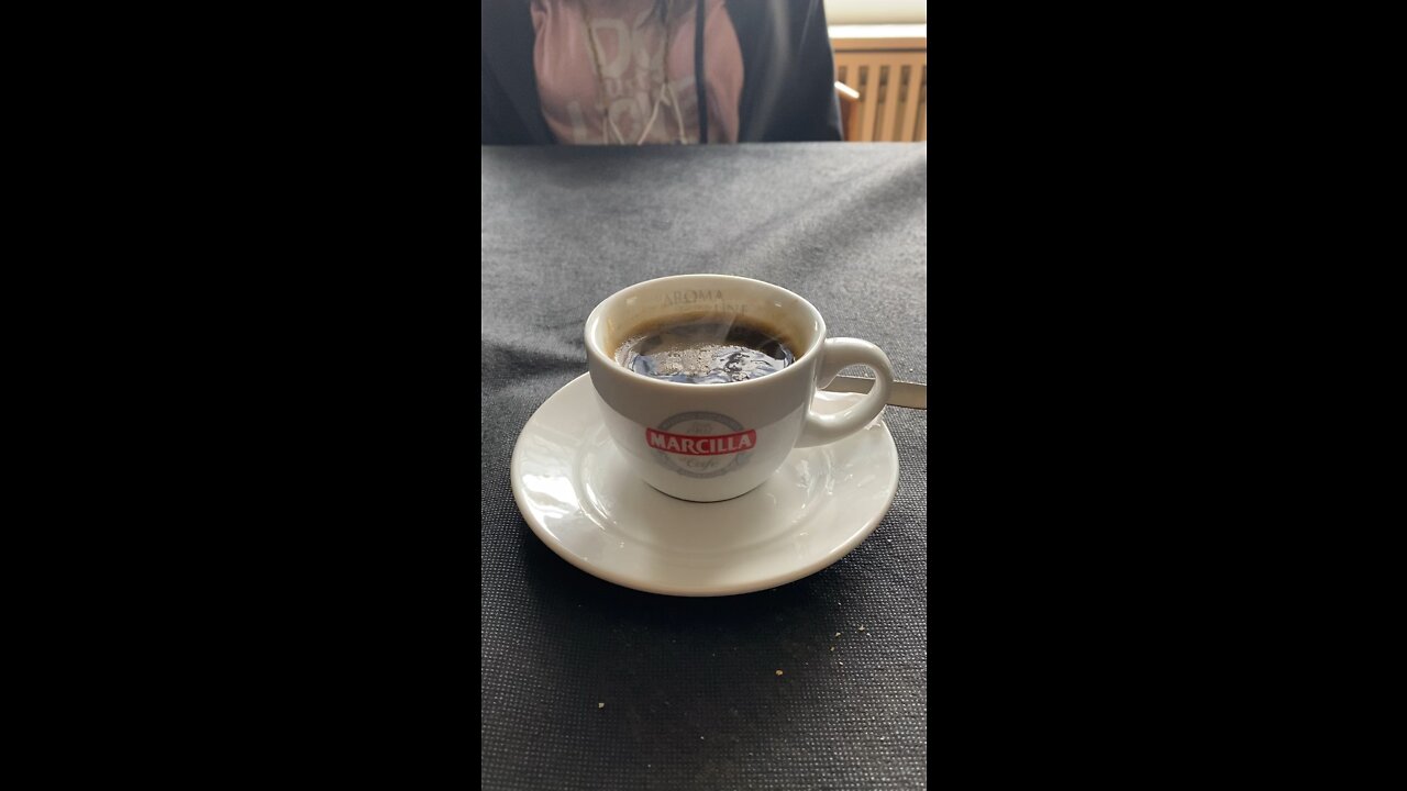 Steam coming off of coffee