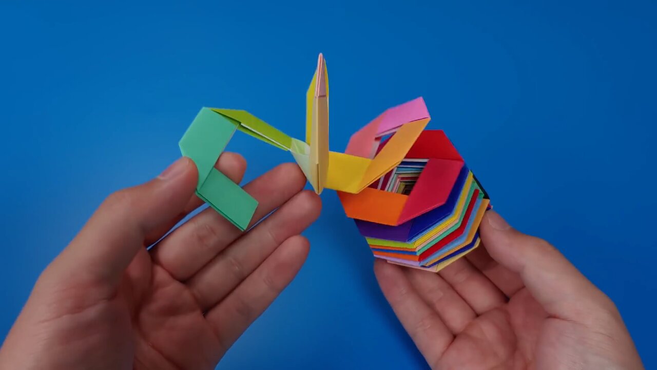 How to make an origami rainbow ring