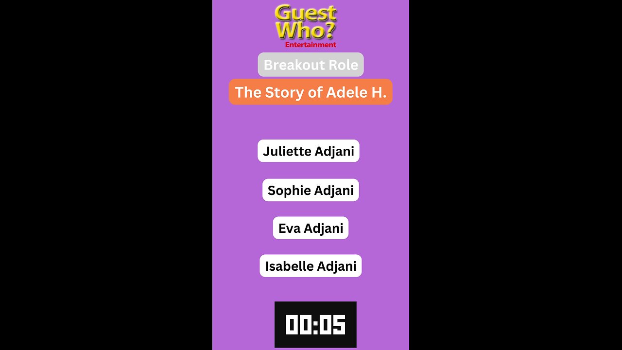 Guest Who #37 Quiz, Info, Facts and a Quote! | The Story of Adele H.