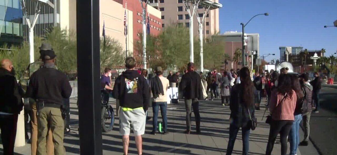 Protest at city hall over homeless camp torn down