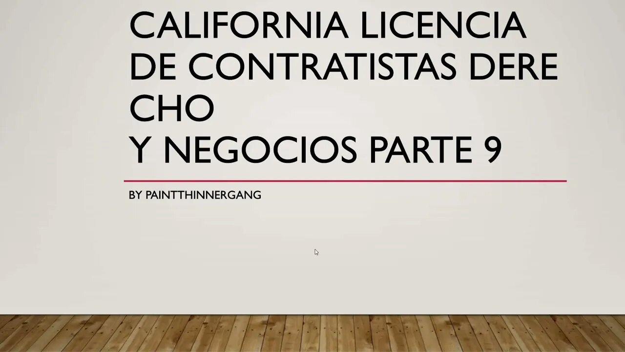 California Licencia De Contractistas Derecho Y Negocios Parte 9