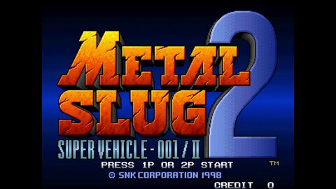 Metal Slug 2 Super Vehicle Arcade Game, SNK 1998, playthrough