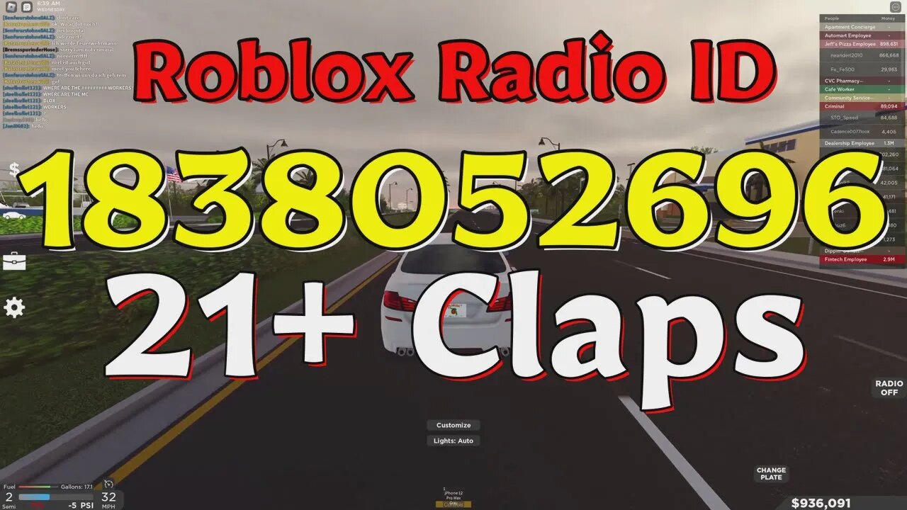 Claps Roblox Radio Codes/IDs