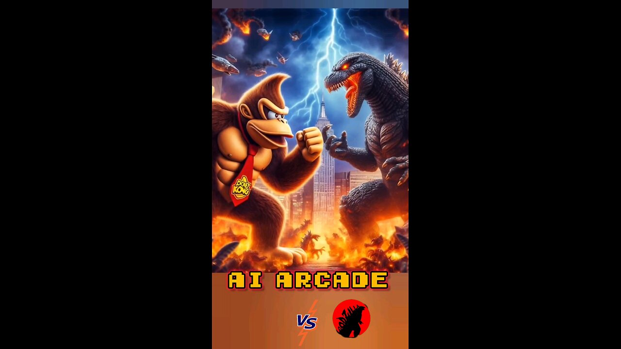 AI ARCADE: DK VS GODZILLA 🦍🦖