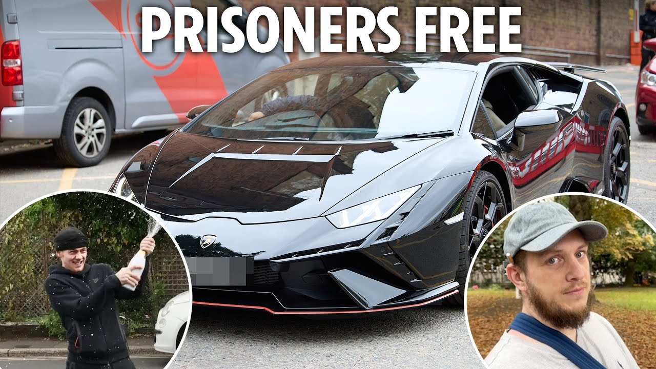 Prisoner picked up in Lamborghini as drug dealers & burglars celebrate Labour's early jail release