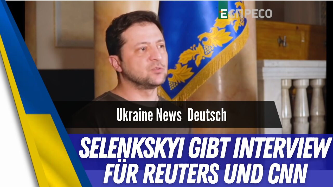 Selenskyi gibt Interview zu Reuters und CNN.