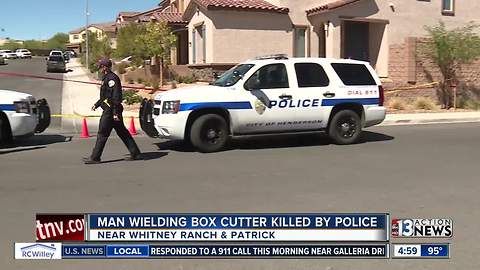 Man wielding box cutter killed by police
