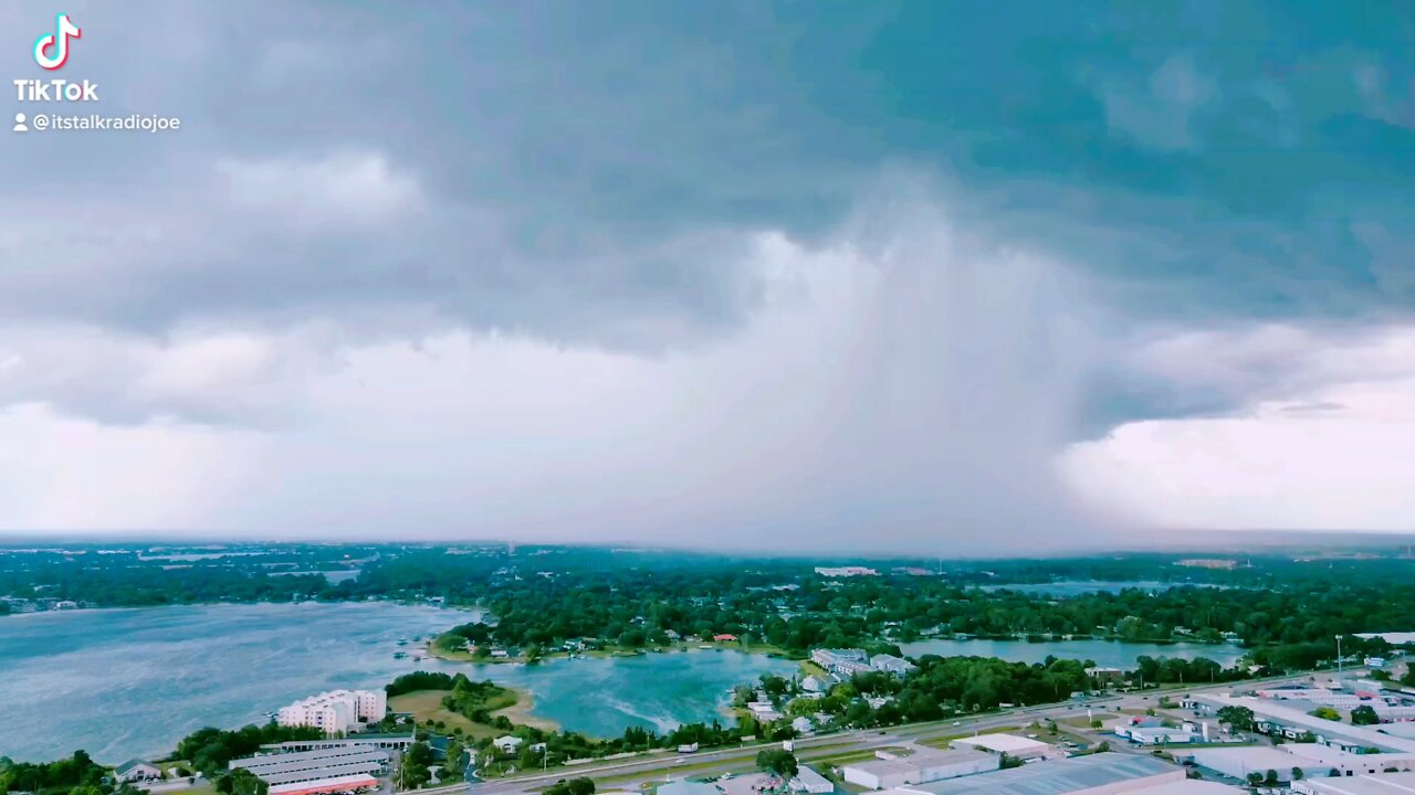 More drone video of afternoon Orlando storms.