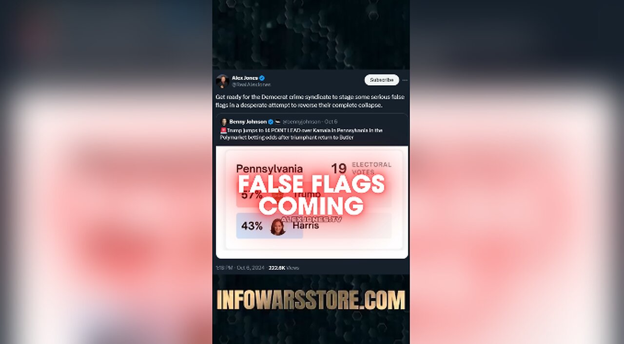 False Flags Start When The Globalists Start Losing - Alex Jones on X