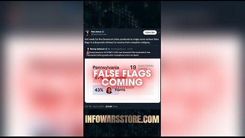 False Flags Start When The Globalists Start Losing - Alex Jones on X